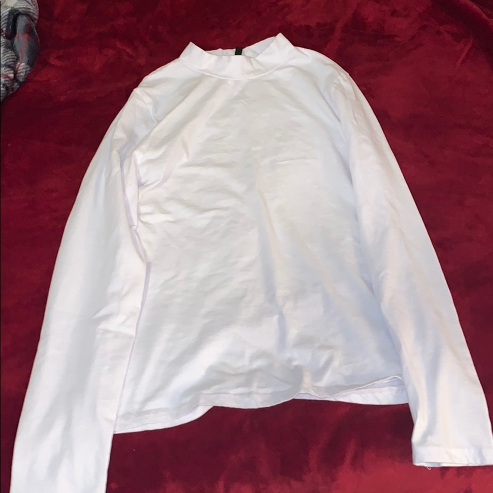 White long sleeve turtle neck